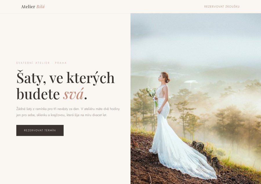 Web svatebního atelieru